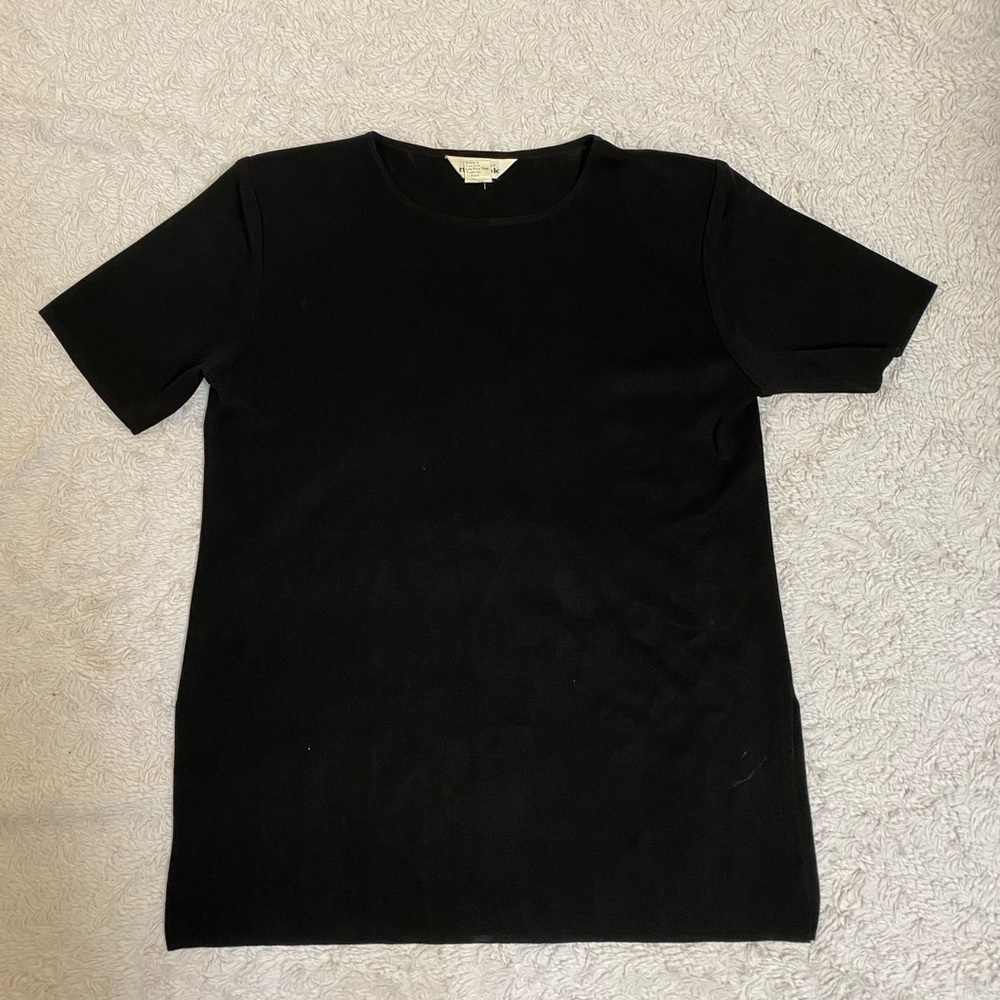 Exclusively Misook lagenlook blouse top Black sz M